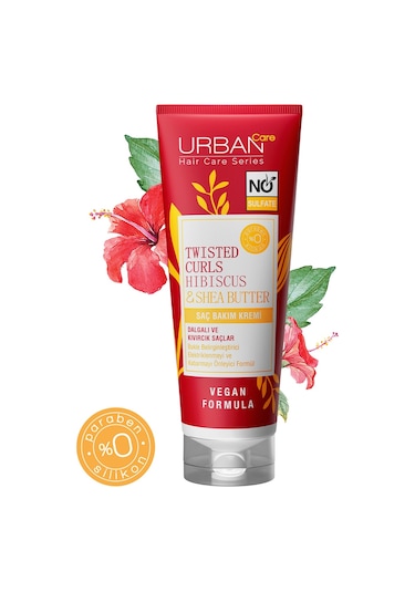 Urban Care Hibiscus & Shea Butter Kıvırcık Ve Dalgalı Saçlara Özel Saç Kremi Sülfatsız 250 ML