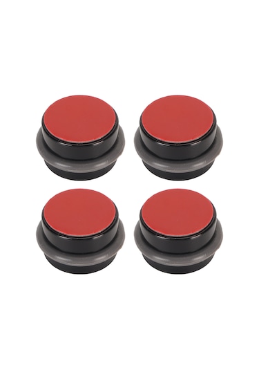 Folinda 4 Adet Siyah Plastik Silindirik Kapı Durdurucu - Delme Yok, Sessiz, Çarpıtmaya Dayanıklı, Ev Ofis Kullanımı