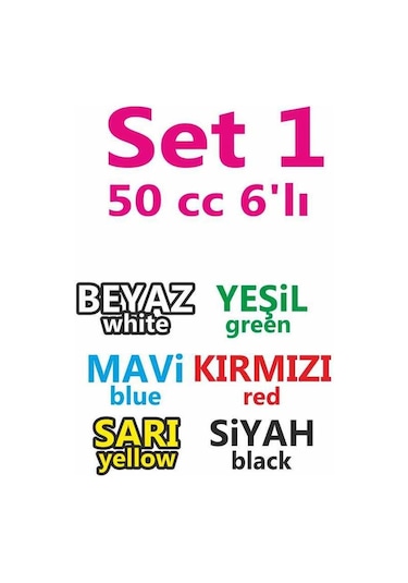 Artebella Guaj Boya 6'lı Set 50ml Abs70050 Çok Renkli