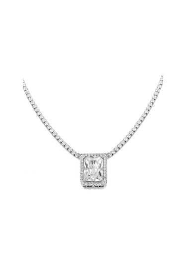 Chavin Düğün Nişan Kına Zirkon Taşlı Bayan Kolye es13by Kırmızı