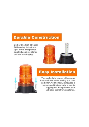 Artfulabode Uyarı Traktör Su Strobe Led Işık İnşaat İçin Su Geçirmez Forklift Flaşör Emniyet Aracı 12-30v Jf