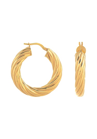 14 Ayar Altın Küpe Burgulu Bom Küpe 3 Cm Çapında