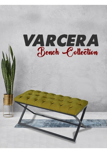 Varcera Hardal Chester Model Kapitoneli Puf&bench&koltuk&oturma Bankı&teddy Puff&yatak Odası Takımı Önü&ucu