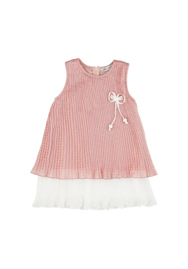 Bestkids Kız Çocuk İki Renk Pilili Elbise 001