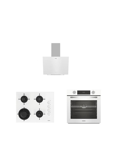 Altus Ala 322 W + 189 DW + 570 W Davlumbaz Beyaz Ankastre Set