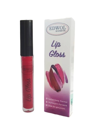 Edwol Make Up Likit Işıldayan Parlak Ruj Kırmızı