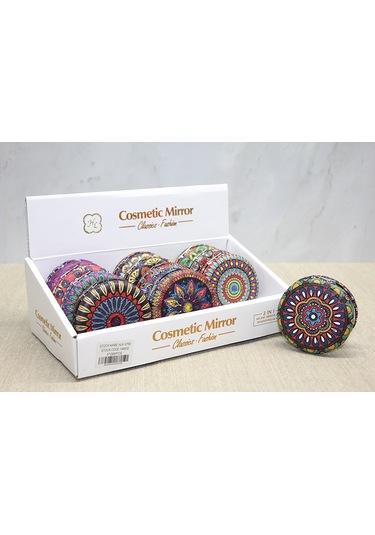 Taşlı Yuvarlak El Aynası Kalın Model 3 - 9089765214069rx8