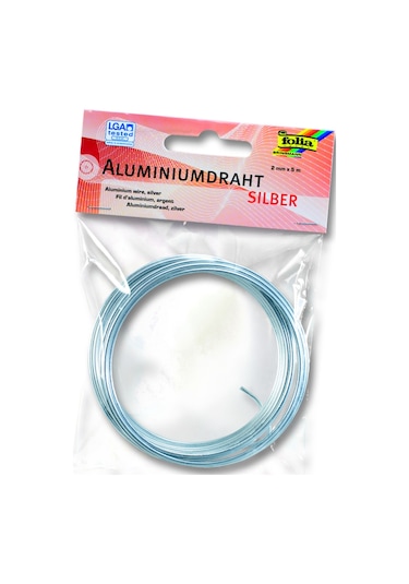 Folia Alüminyum Tel 2 MM x 5 M Gümüş