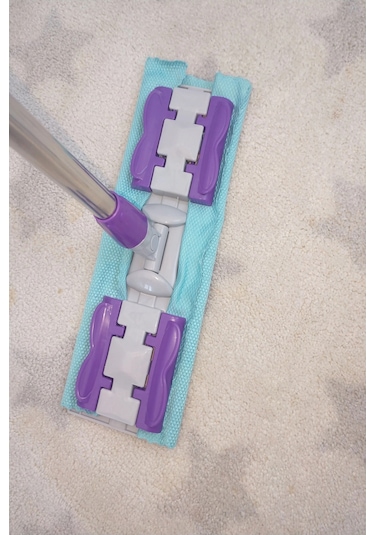 Büro Ev Ofis Yazlık Hijyeni İçin 4 Mandal Yedek Bezli Uzayan Cam Yer Tavan Silme Mop Seti