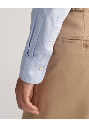 Gant Erkek Regular Fit Düğmeli Yaka Gömlek-mavi Mavi