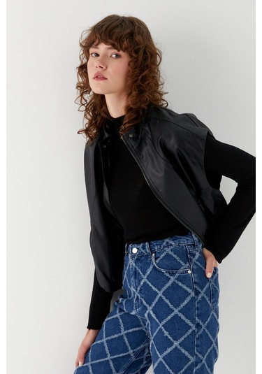 Baklava Desen Jean Pantolon Mavi Mavi