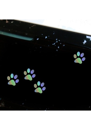 Sevimli Araba Çıkartmaları Komik Kedi Pati İzi Köpek Pati İzi Yaratıcı Ayak İzi Çıkartmaları Su Geçirmez Çıkartmalar