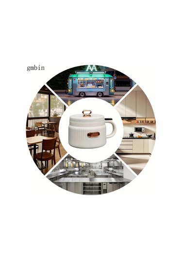 Fochsia Beyaz 1.6l Mini Pirinç Pişirici, 12 Saat Zaman Ayarlı Portatif Tencer