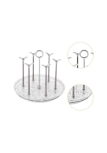 Trendooze Bar Mutfak İçme Standı Beyaz Bardak Kurutma Tezgahı Beyaz