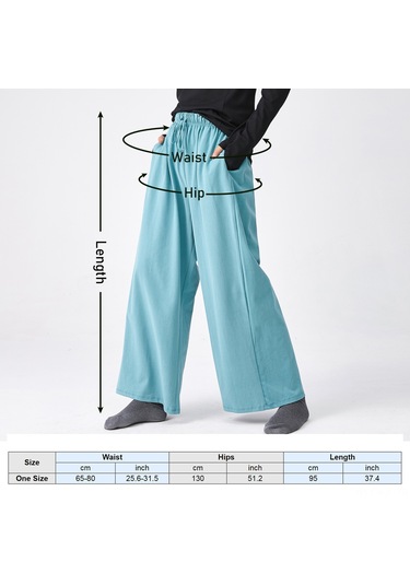 Gajeena Kadınlar İçin Rahat Pamuklu Yoga Pantolonu - Geniş Paça, Esnek Bel, Yan Cepli Turkuaz Turkuaz