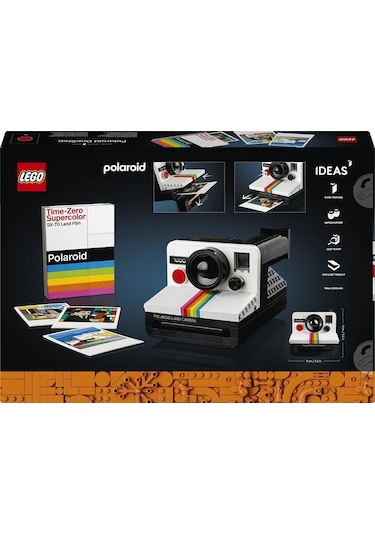 LEGO® Ideas Polaroid OneStep SX-70 Kamera 21345-Yetişkinler için Dekoratif ve Sergilenebilir Model Yapım Seti - 516 Parça