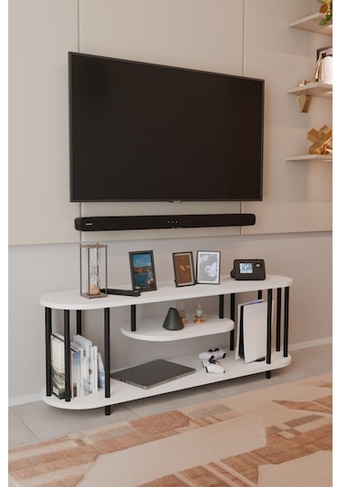 Modern Tv Ünitesi Ahşap Raflı 2 Katlı Televizyon Sehpası Minimalist,dayanıklı, Fonksiyonel Tv Standı Beyaz Modern Tv Ünitesi Ahşap Raflı 2 Katlı Televizyon Sehpası Minimalist,dayanıklı, Fonksiyonel Tv Standı Beyaz