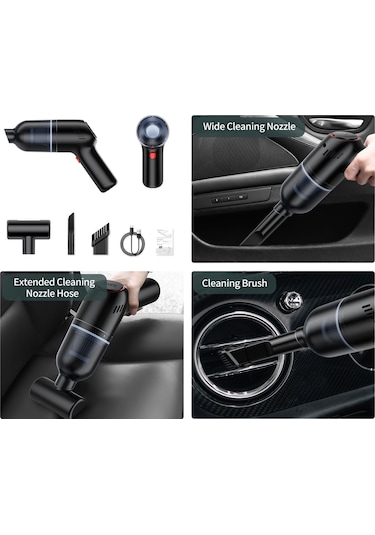 Yifomall "6000pa Güçlü Emişli Kablosuz Araç Ve Ev İçin Taşınabilir Şarjlı El Süpürgesi"