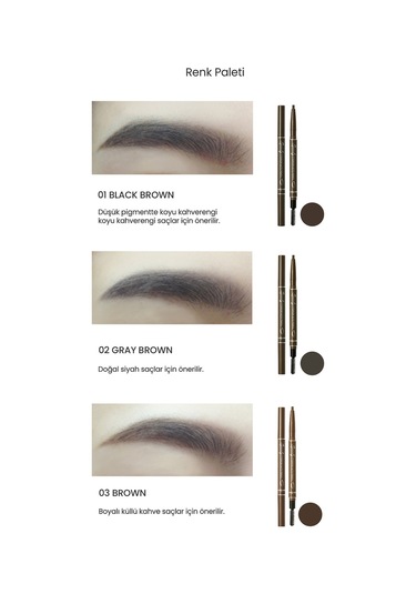 Peripera Speedy Eyebrow Auto Pencil 01 Black Brown