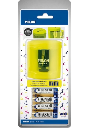 MILAN BWM10375 ACID ELEKTRİKLİ SARI KALEMTRAŞ BLISTER