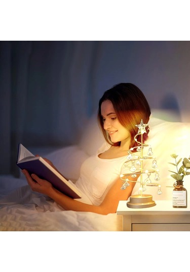 Teltree Kristal Tasarım Noel Ağaç Lambası - Odalar İçin 26 Cm Dekoratif Gece Lambası, Sıcak Işık Ve Festivite Vurgusu, Renkli Kutu İle Paketli Diğer