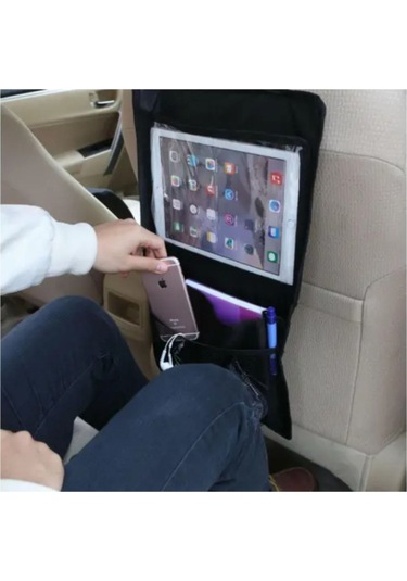 Araba Araç Içi Oto Koltuk Arkası Tablet Tutucu Pratik Cepli Eşya Düzenleyici Çantası Organizer