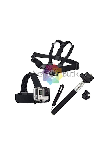 Azemax Göğüs Askısı Kafa Bandı Monopod Seti