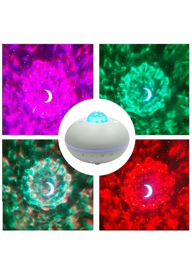 Suntek Galaxy Projektör Gece Işığı Uygulama Kontrolü Led Beyaz