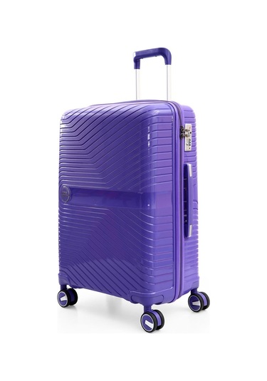 Ççs 5239 Polipropilen Büyük Boy Valiz Mor