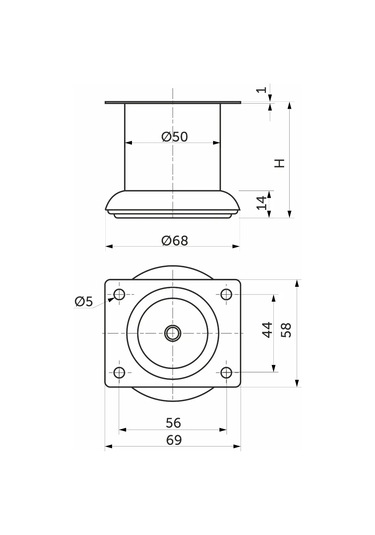 Aksmebel Mobilya Ayakları 4 Adet Çelik 100 50 Mm Mobilya Desteği 281741376 Krom