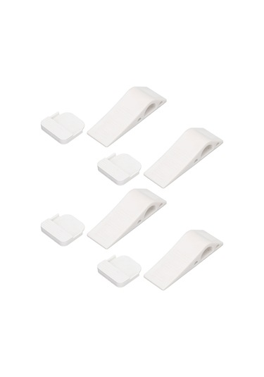 Tenfowee Tpr Malzeme Ev Korumalı Kapı Bloku - Delme Yok, Gürültü Önleyici, 4 Adet Beyaz 12.5cm Beyaz