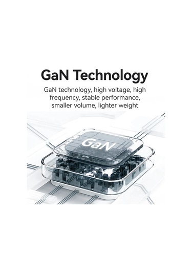 Usams Us-cc203 Smf Serisi Pd35w Çift Tip-c Bağlantı Noktalı Gan Hızlı Şarj Cihazı, Abd Tak Siyah