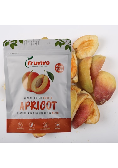 Dondurularak Kurutulmuş Kayısı 30 Gr, %100 Vegan, Glutensiz