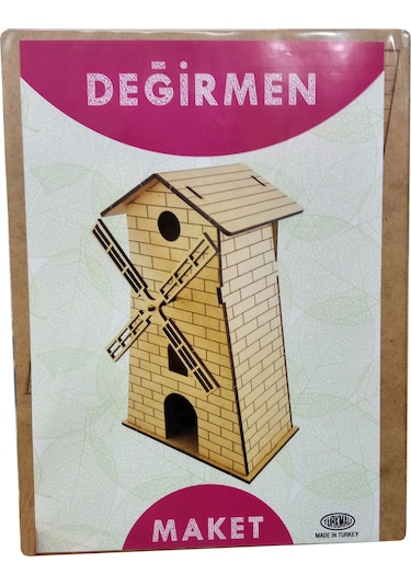 Ahşap Değirmen Maketi - 3 Boyutlu