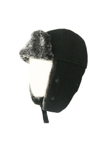 Shark Anatolia Çıkarılabilir Maskeli Pilot Kürklü Şapka Siyah