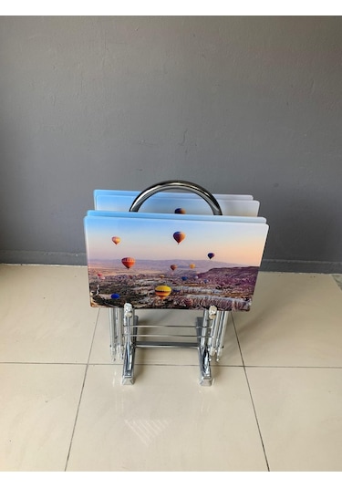 Camlı Çanta Sehpa, Sehpa, Zigon, 4lü Zigon, Çanta Sehpa-kapadokya