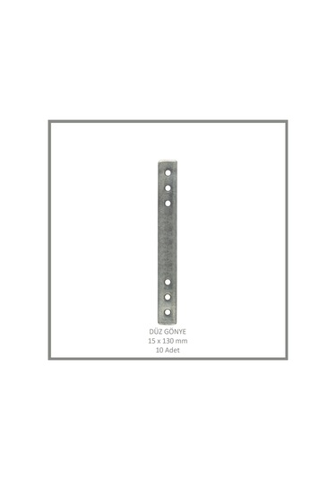 Düz Gönye, Sac Gönye, 15 X 130 Mm 10 Adet Metalik