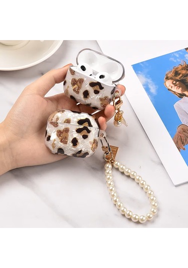 Airpods 4. Nesil 2024 Uyumlu Silikon Sevimli Figürlü Kılıf Leopar