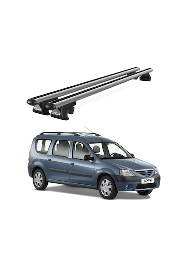 Venüs Dacia Logan Mcv 5d 2007-2013 Uyumlu Gri Ara Atkı Port Bagaj Tavan Barı