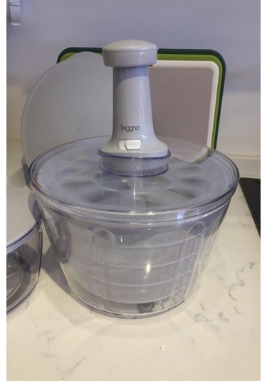 Leggno Pratıco Kapaklı Salata El Rende Seti Gri