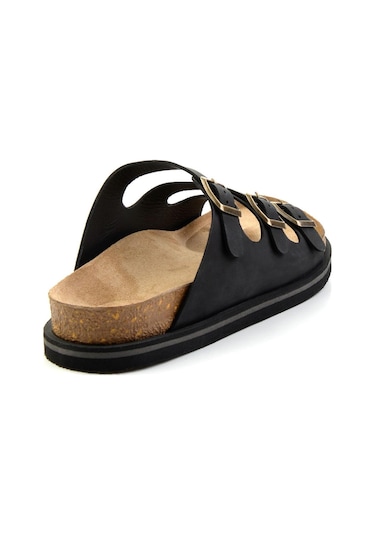 Siyah Leather Erkek Terlik E04801197901 Siyah