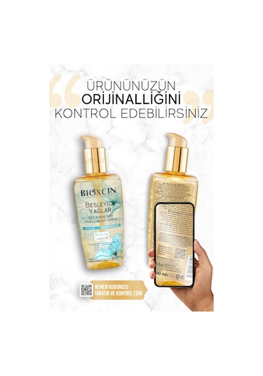 Bioxcin Besleyici Yağlar Saç Bakım Yağı 150 ml - Sülfatsız. Kuru Ve Yıpranmış Saçlar Saç Dökülme Karşıtı