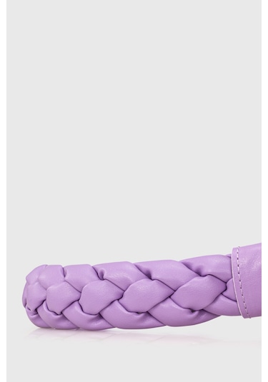 Housebags Kadın Lila Örgü Saplı Baguette Çanta 215 Lila
