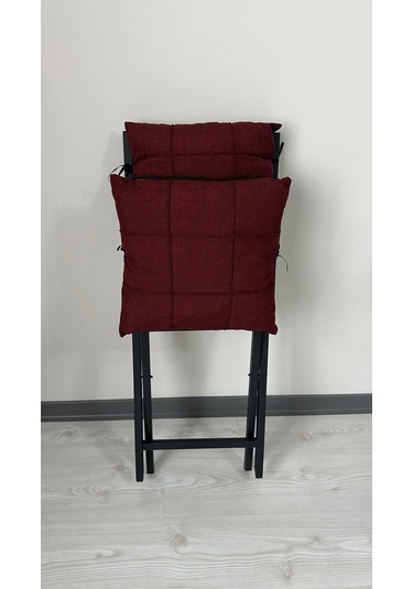 Modern Style Home Minderli Balkon Bahçe Mutfak Bistro Set Katlanır 4+1 Masa-sandalye Bordo