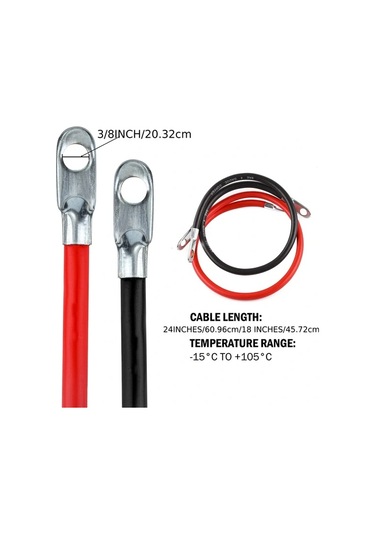Dashanshop 4awg 37 Inch Akü Kablosu Seti Otomotiv Yeni Enerji Araç Kamyon Rv Solar