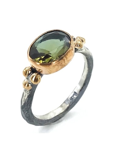 Oval Zultanit Taş Otantik El Üretim Gümüş Yüzük