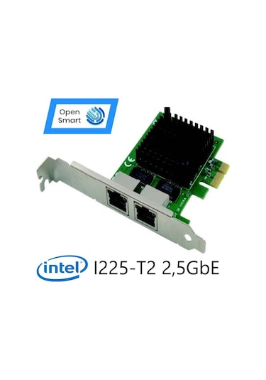 Open Smart 2 Port Intel I225-T2 2,5GbE Ethernet Kart - OPS7207NT