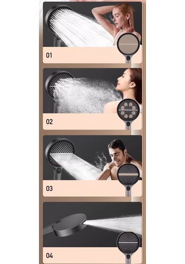 Wondernest Seti Lichen Güçlendirici Ev Duş Başlığı, Rahatlatıcı Banyo Deneyimi İçin Premium Duş Başlığı Diğer