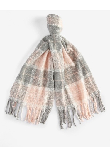Barbour Saltburn Bere & Tartan Şal Seti Gy31 Grey Rose - 1 Gri - Pembe