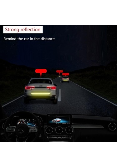 Kırmızı 5 Adet/takım Araba Yansıtıcı Çıkartmalar Su Geçirmez Araba Uyarı Etiketi Yansıtıcı Bant Araba Çıkartmaları Çıkartmalar Araba Gövde Vücut